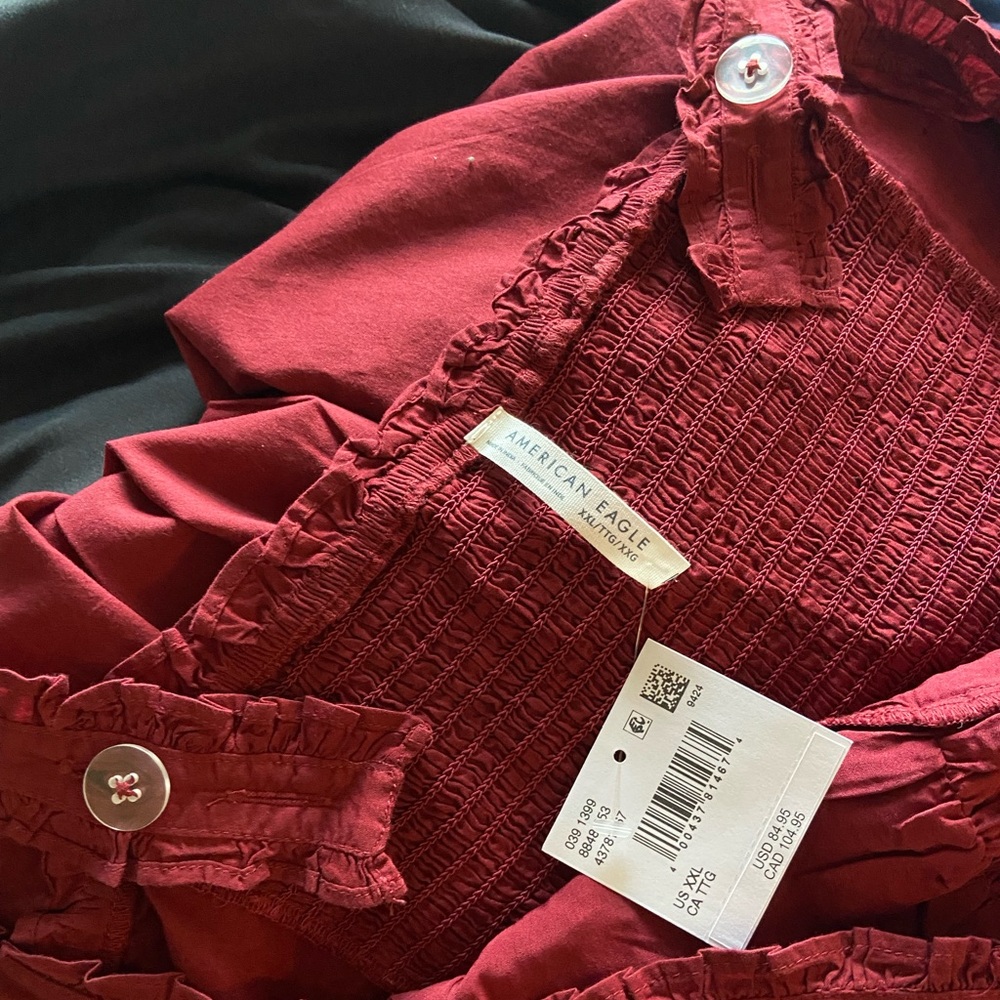 NWT American Eagle Catie Corset Midi Dress - Antique Rose - Picture 9 of 11